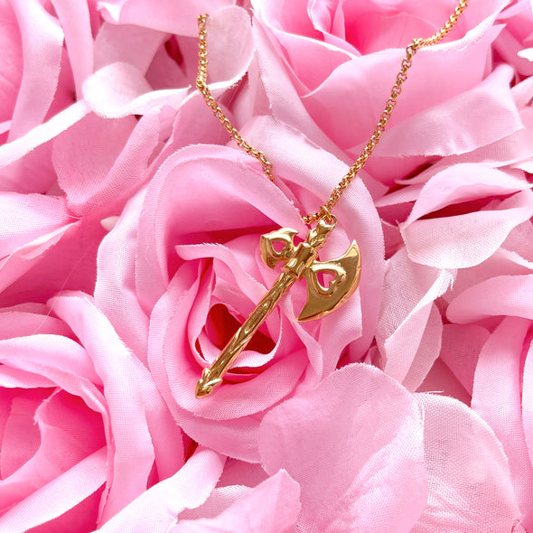 Gold Love Axe Necklace