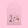 Soft pink pin insert with enamel pins