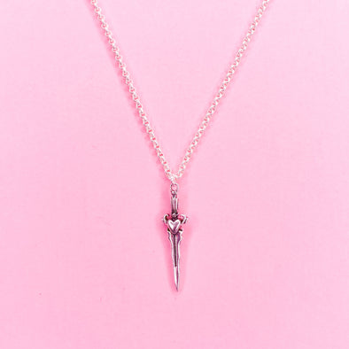 Silver Love Dagger Necklace